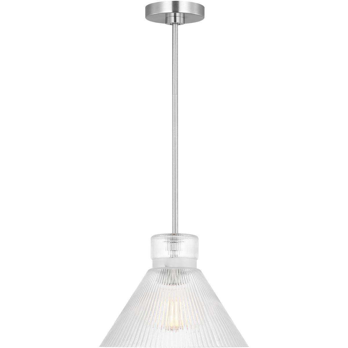 Visual Comfort Studio Collection DJP1221BS Drew & Jonathan Liouet 1 Light 12 inch Brushed Nickel Pendant Ceiling Light, Medium