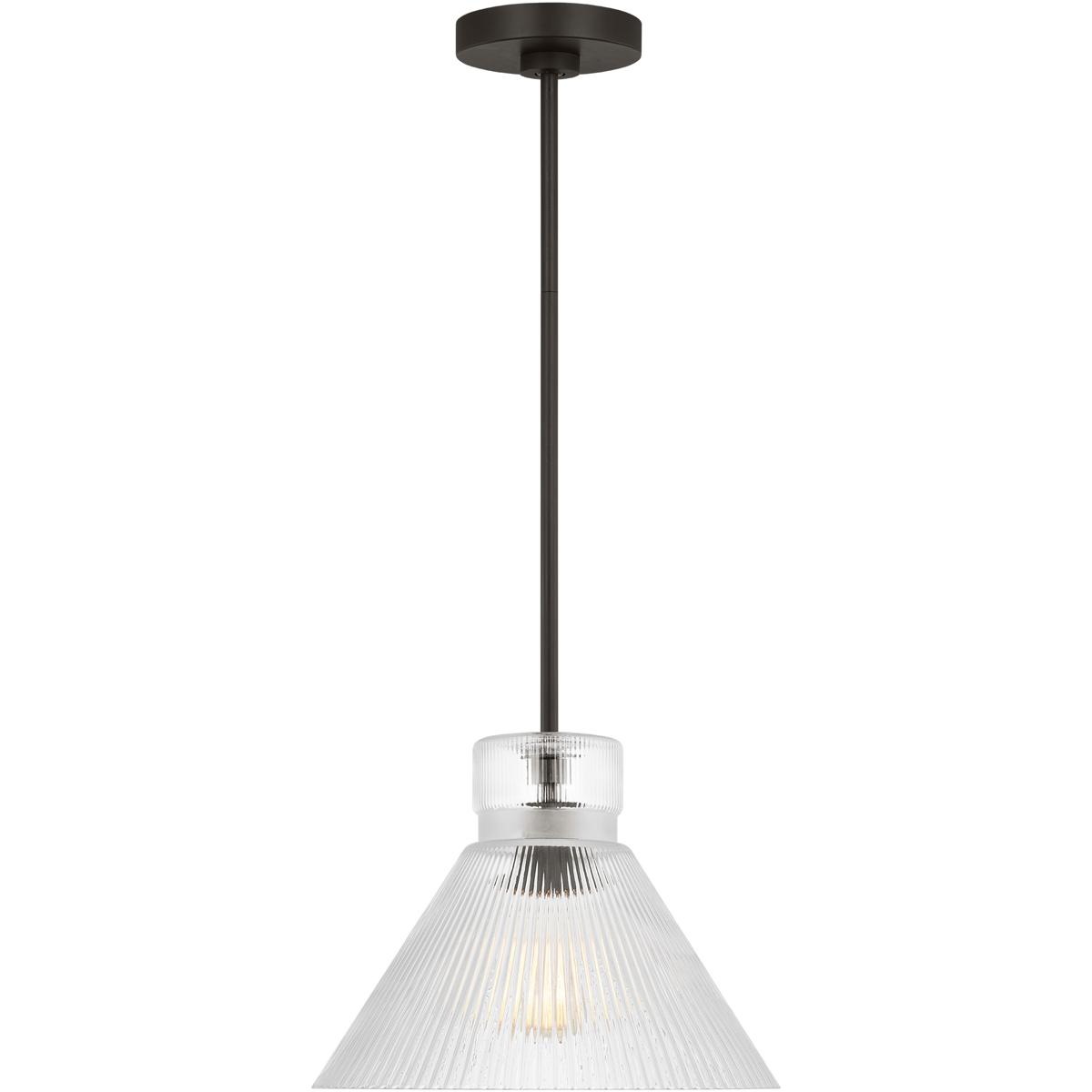 Visual Comfort Studio Collection DJP1221MBK Drew & Jonathan Liouet 1 Light 12 inch Midnight Black Pendant Ceiling Light, Medium