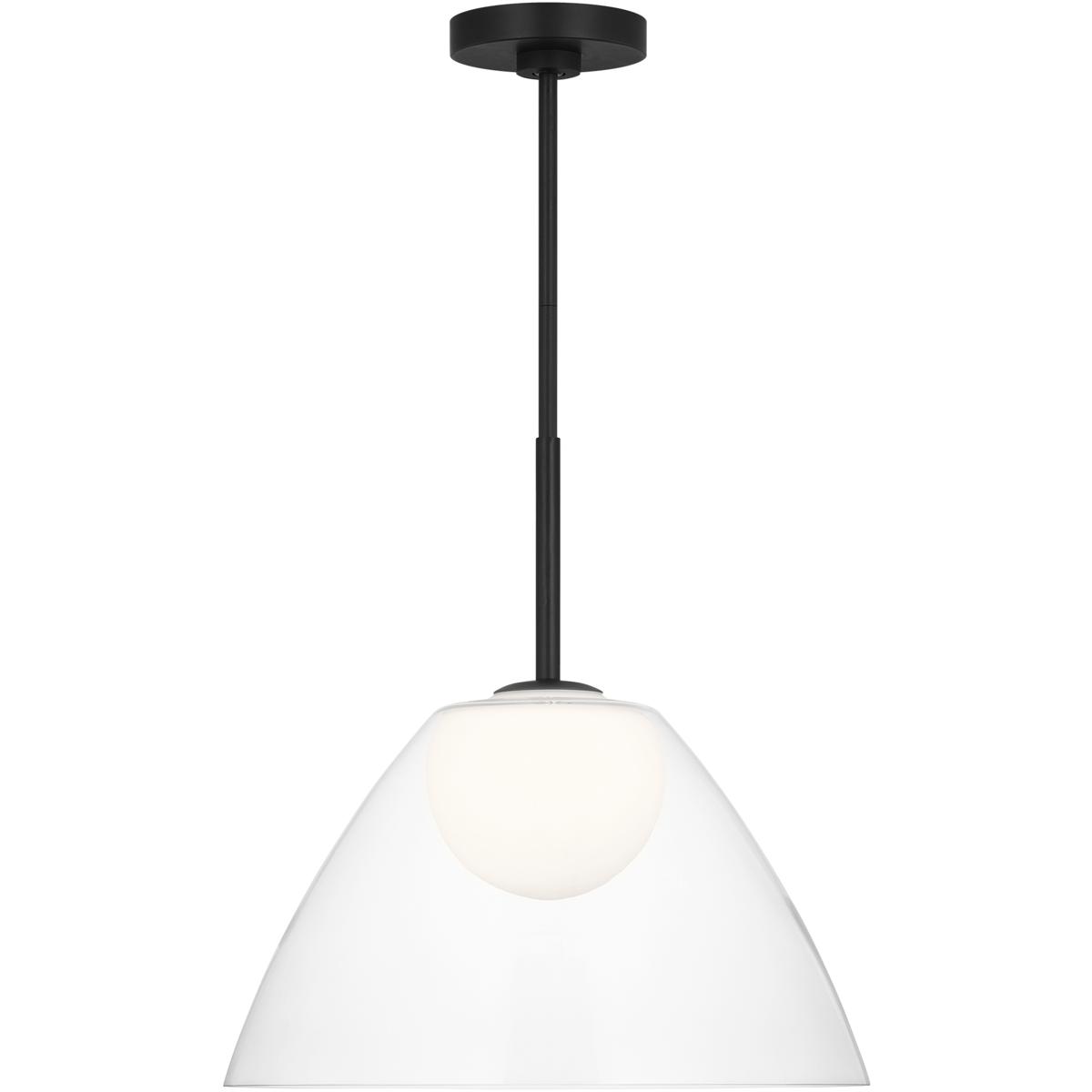 Visual Comfort Studio Collection DJP1251MBK Drew & Jonathan Suma 1 Light 16 inch Midnight Black Pendant Ceiling Light, Medium