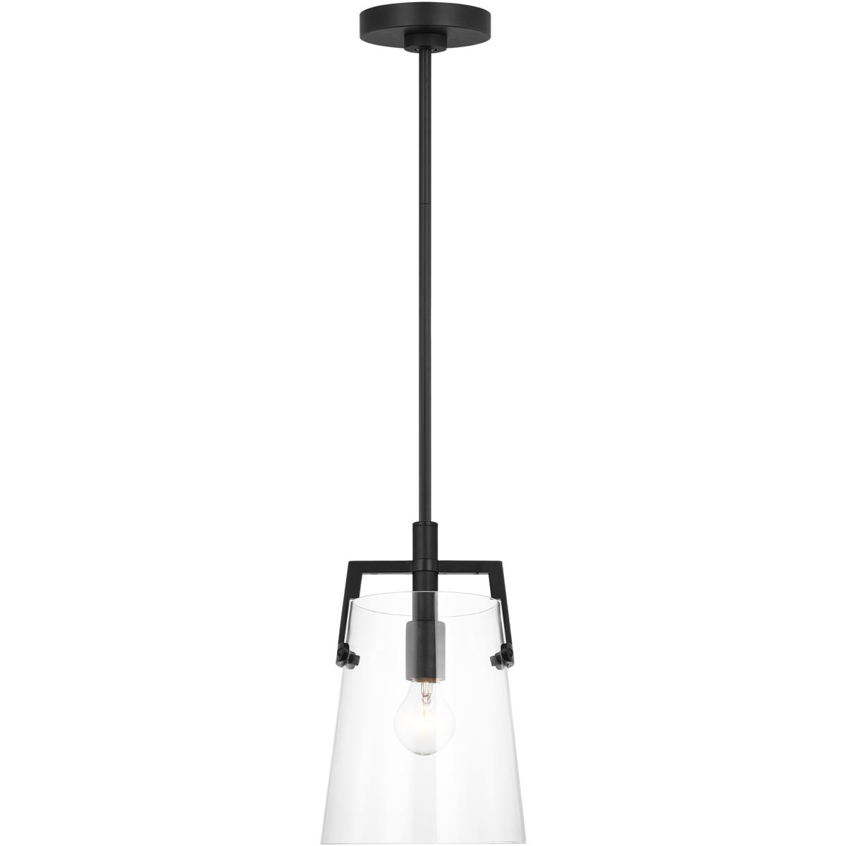 Visual Comfort Studio Collection DJP1261MBK Drew & Jonathan Crofton 1 Light 7.75 inch Midnight Black Pendant Ceiling Light, Small