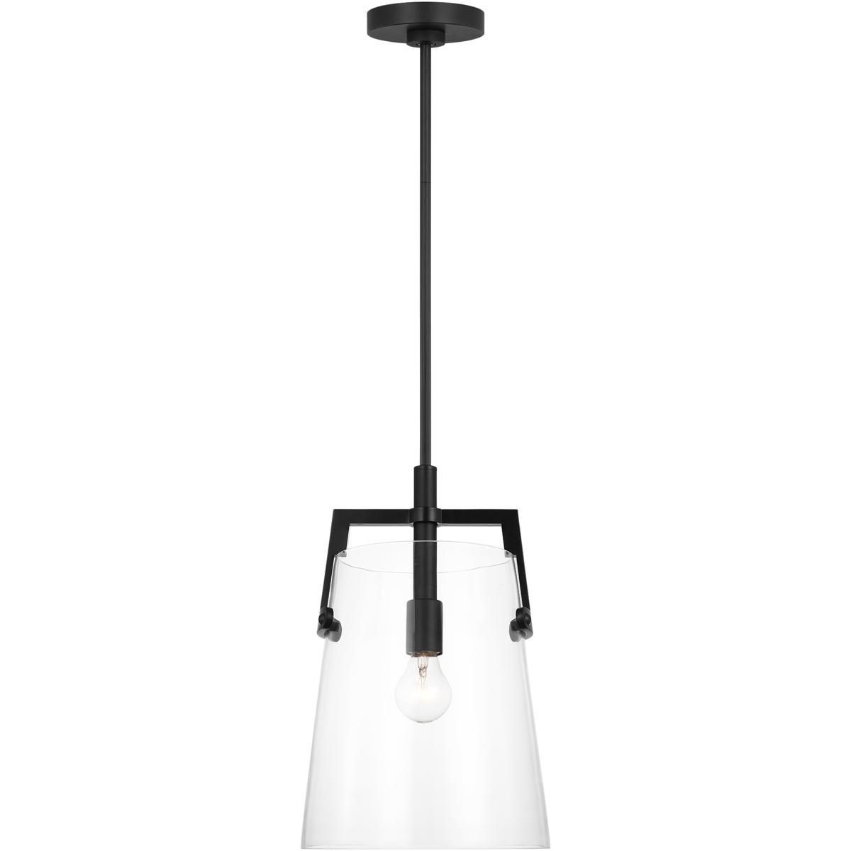 Visual Comfort Studio Collection DJP1271MBK Drew & Jonathan Crofton 1 Light 10.25 inch Midnight Black Pendant Ceiling Light, Medium