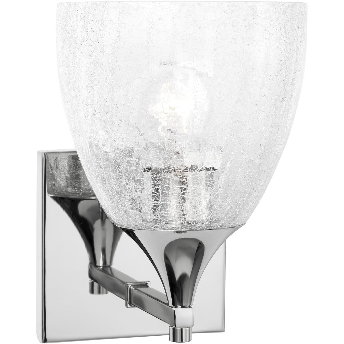 Visual Comfort Studio Collection DJV1021CHCKG Drew & Jonathan Toffino 1 Light 6 inch Chrome Sconce Wall Light in Clear Crackle Glass, Small