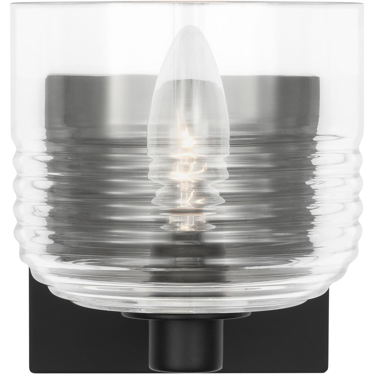 Visual Comfort Studio Collection DJV1111MBK Drew & Jonathan Lochdale 1 Light 5.38 inch Midnight Black Sconce Wall Light, Small