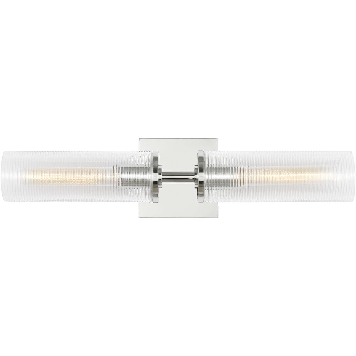 Visual Comfort Studio Collection DJW1092CH Drew & Jonathan Sarita 2 Light 21.13 inch Chrome Sconce Wall Light, Medium