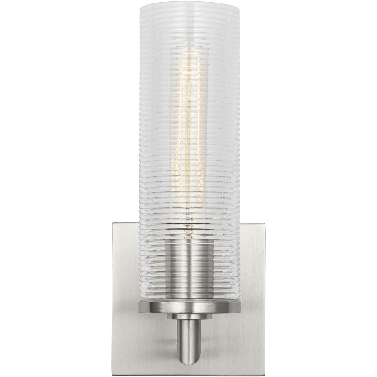 Visual Comfort Studio Collection DJW1101BS Drew & Jonathan Sarita 1 Light 5 inch Brushed Nickel Sconce Wall Light, Small