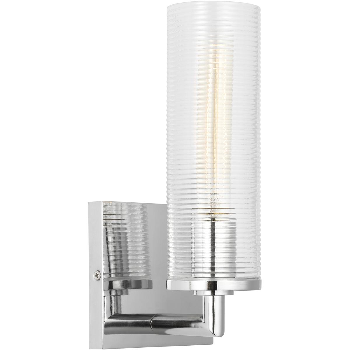 Visual Comfort Studio Collection DJW1101CH Drew & Jonathan Sarita 1 Light 5 inch Chrome Sconce Wall Light, Small