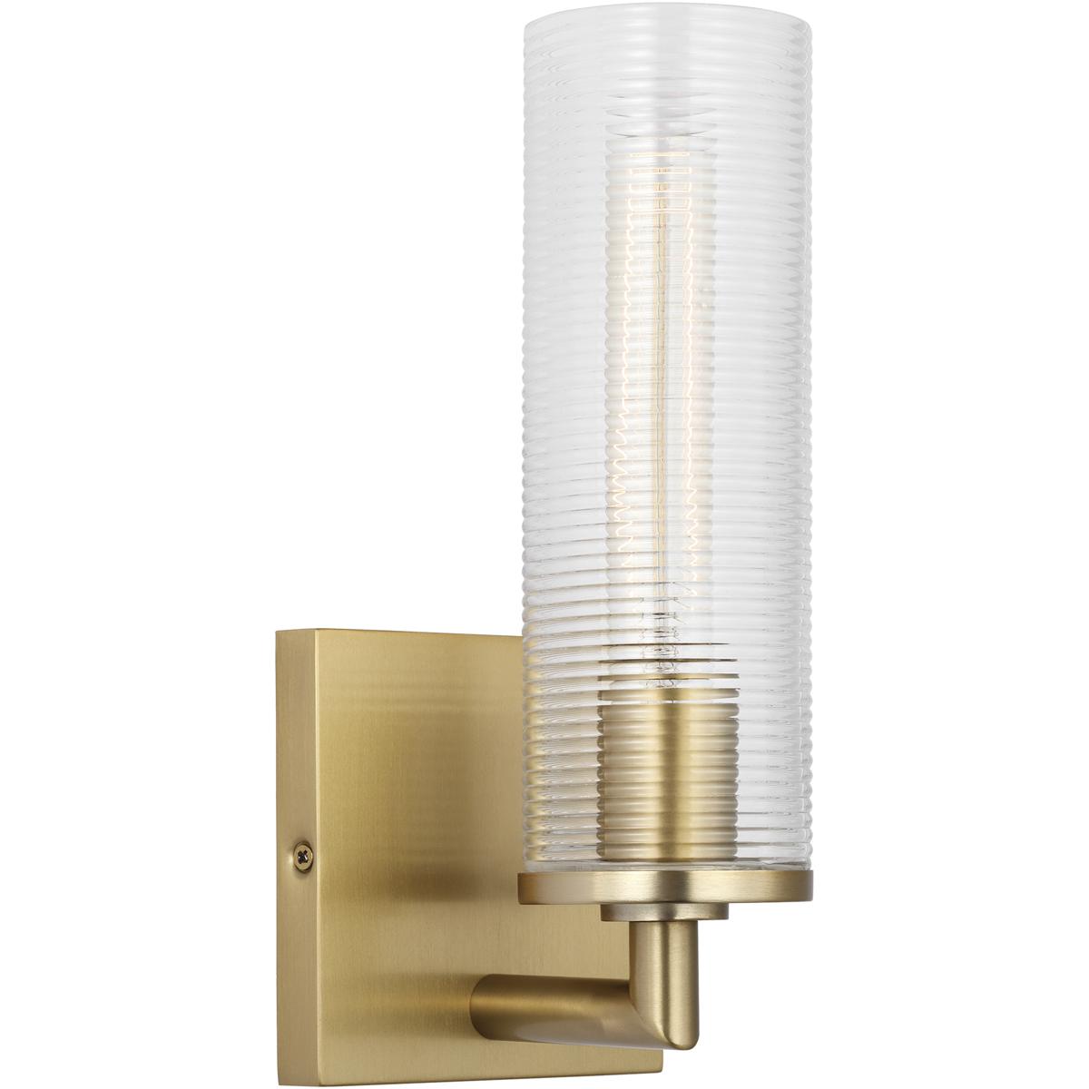Visual Comfort Studio Collection DJW1101SB Drew & Jonathan Sarita 1 Light 5 inch Satin Brass Sconce Wall Light, Small