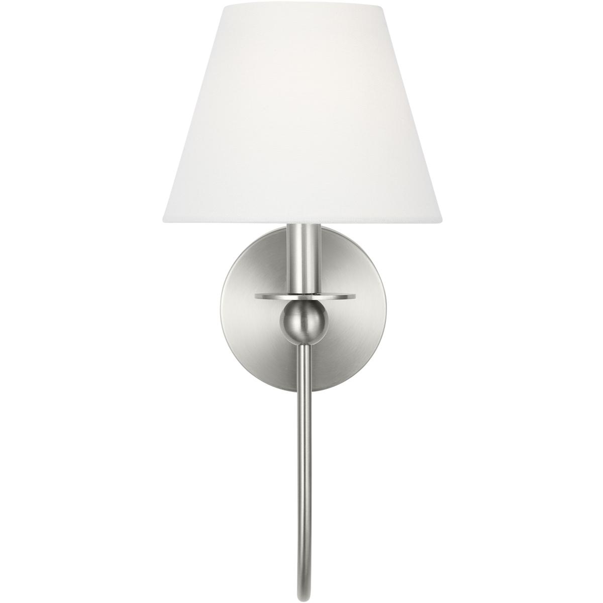 Visual Comfort Studio Collection DJW1111BS Drew & Jonathan Elsay 1 Light 7 inch Brushed Nickel Sconce Wall Light, Small