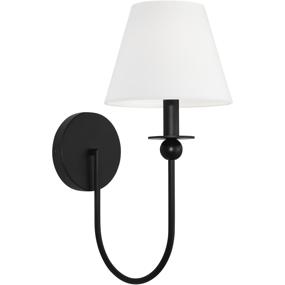 Visual Comfort Studio Collection DJW1111MBK Drew & Jonathan Elsay 1 Light 7 inch Midnight Black Sconce Wall Light, Small