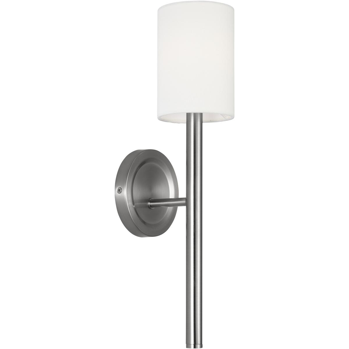 Visual Comfort Studio Collection DJW1161BS Drew & Jonathan Egmont 1 Light 4.75 inch Brushed Nickel Tall Sconce Wall Light