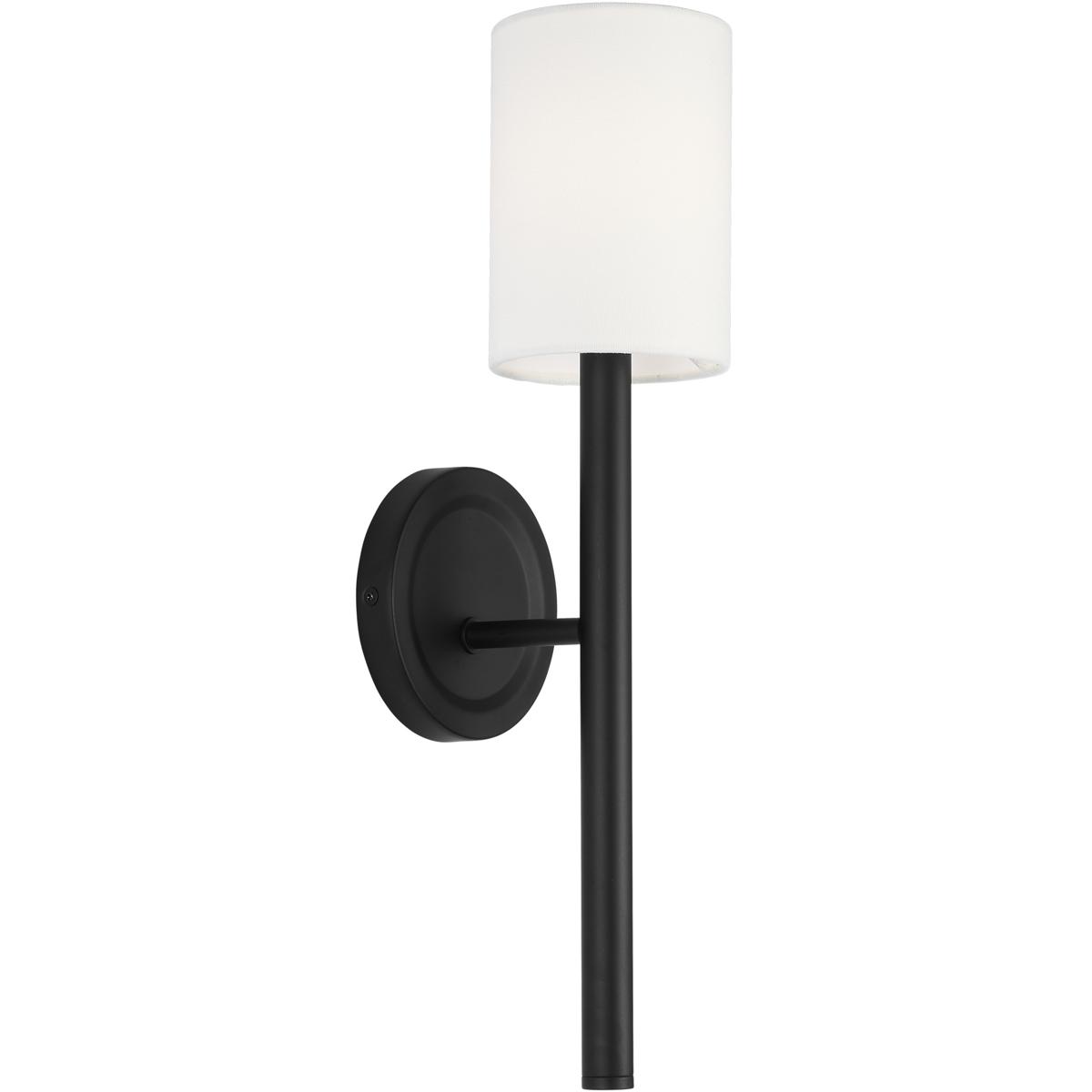 Visual Comfort Studio Collection DJW1161MBK Drew & Jonathan Egmont 1 Light 4.75 inch Midnight Black Tall Sconce Wall Light