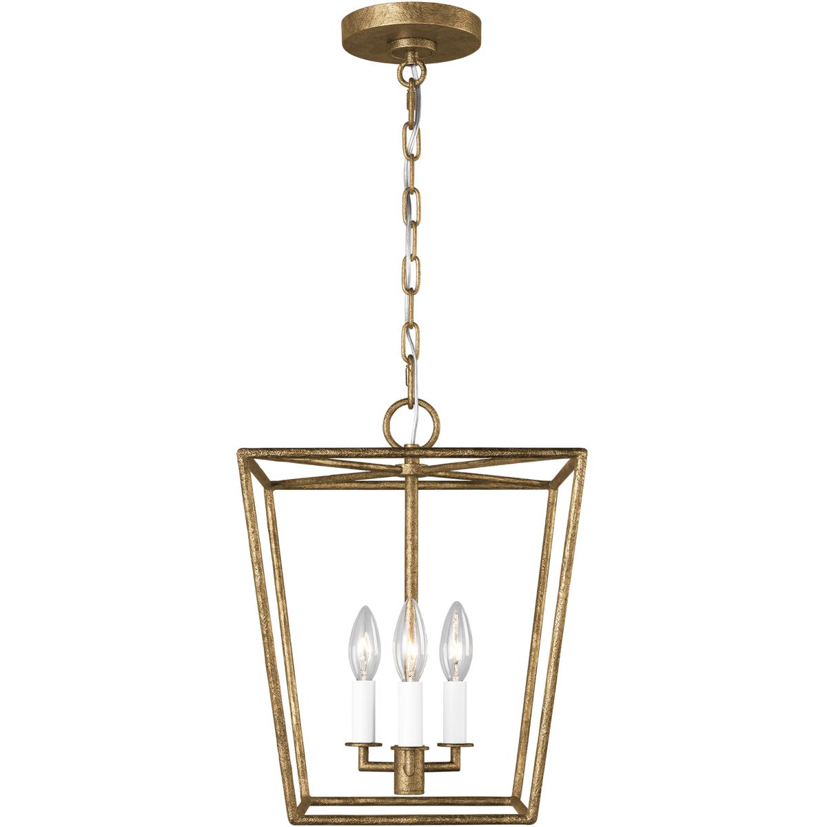 Visual Comfort Studio Collection EC1353CDG ED Ellen DeGeneres Viota 3 Light 12 inch Casted Gild Pendant Ceiling Light