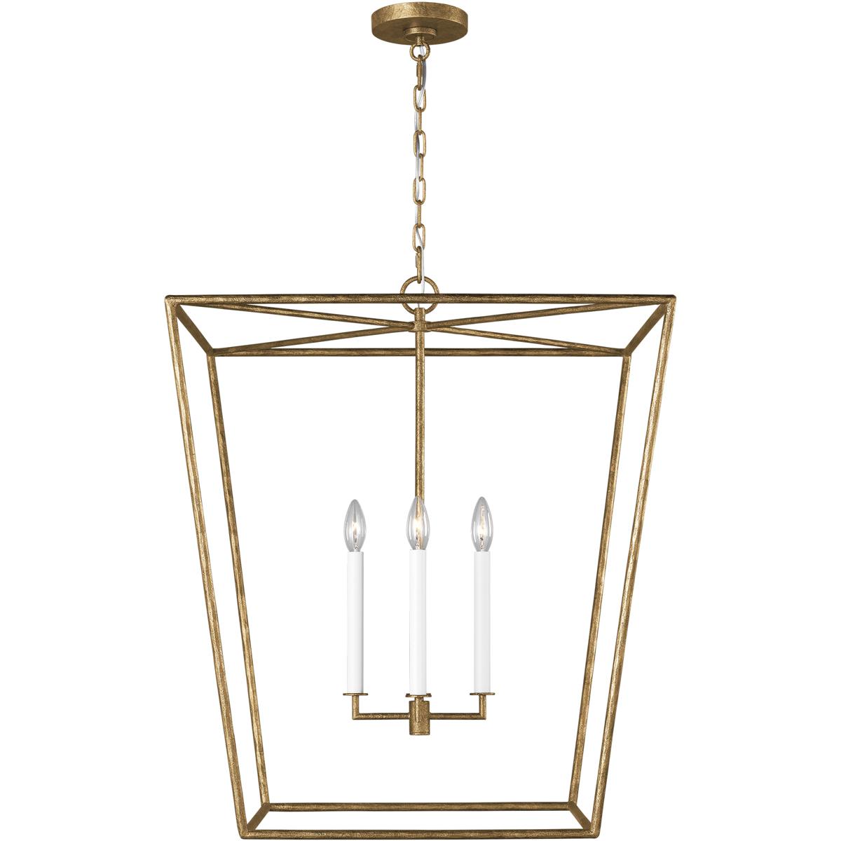 Visual Comfort Studio Collection EC1364CDG ED Ellen DeGeneres Viota 4 Light 25 inch Casted Gild Pendant Ceiling Light