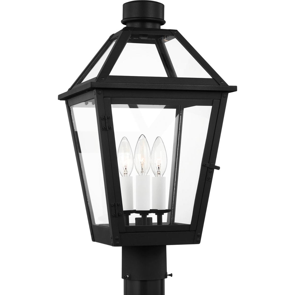 Visual Comfort Studio Collection CO1413TXB C&M by Chapman & Myers Hyannis 3 Light 19.75 inch Textured Black Outdoor Post Lantern