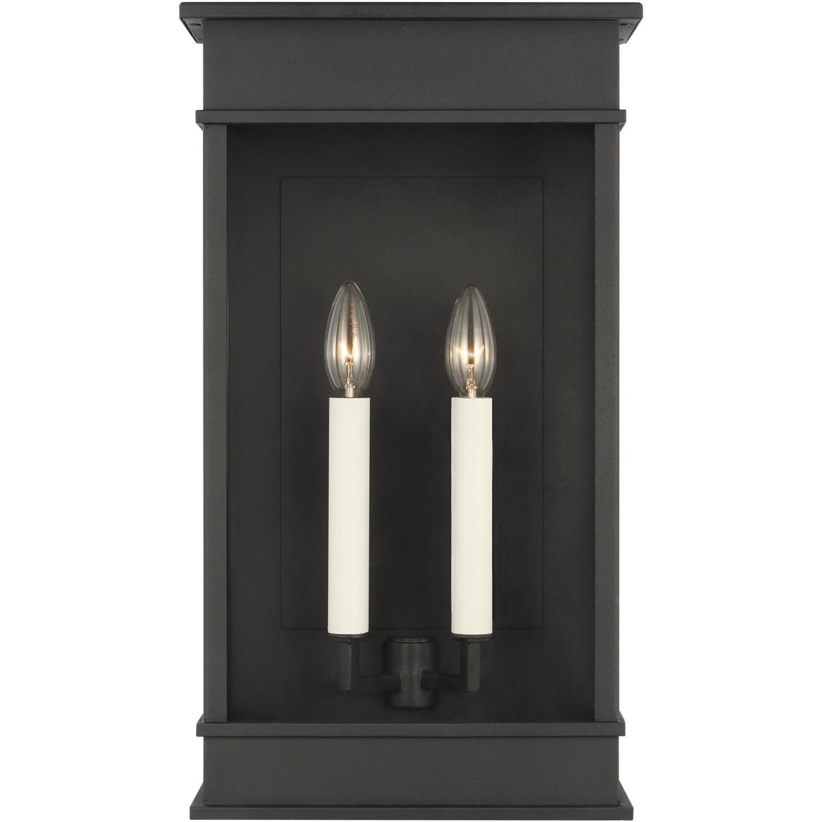 Visual Comfort Studio Collection CO1472TXB C&M by Chapman & Myers Cupertino 2 Light 22.75 inch Textured Black Outdoor Wall Lantern