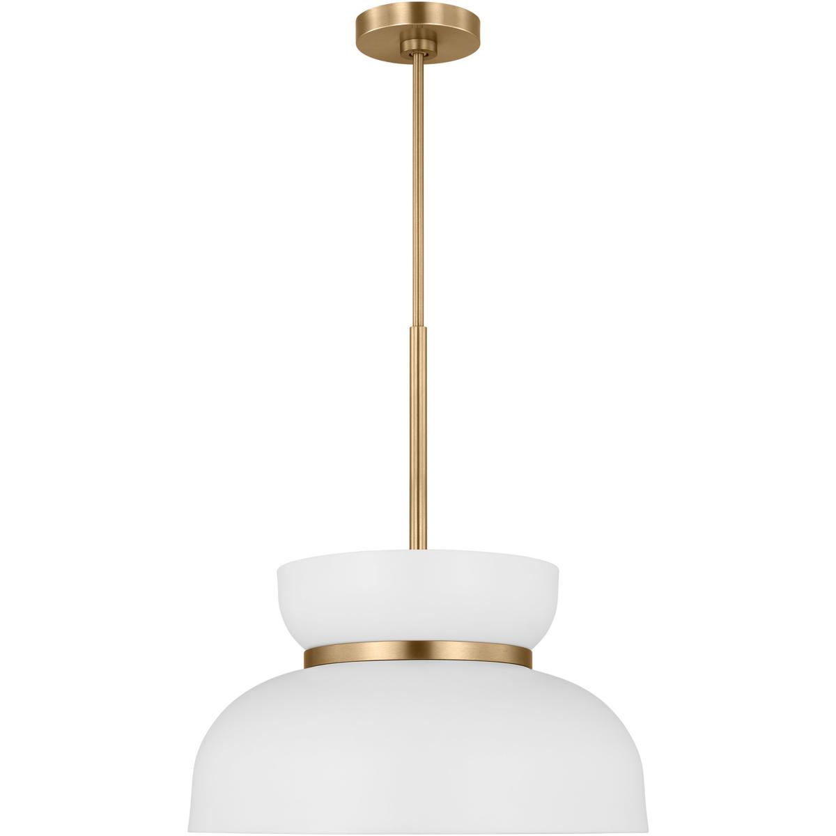 Visual Comfort Studio Collection DJP1111SBMWT Drew & Jonathan Pemberton 1 Light 12 inch Matte White Pendant Ceiling Light