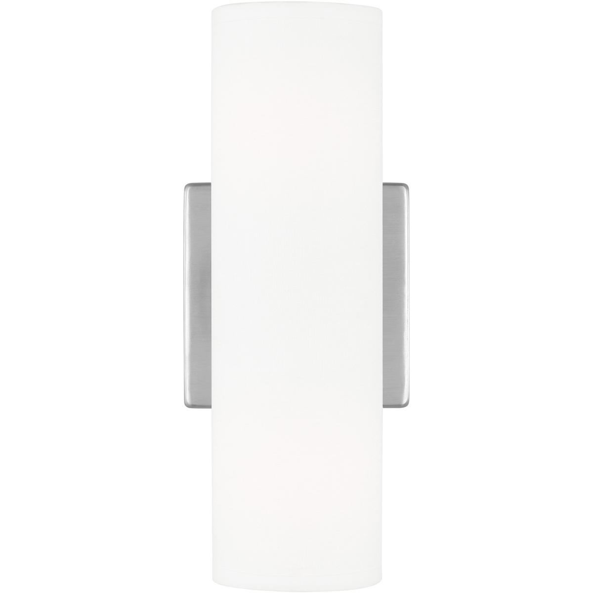 Visual Comfort Studio Collection DJW1022BS Drew & Jonathan Capalino 2 Light 5 inch Brushed Steel Sconce Wall Light