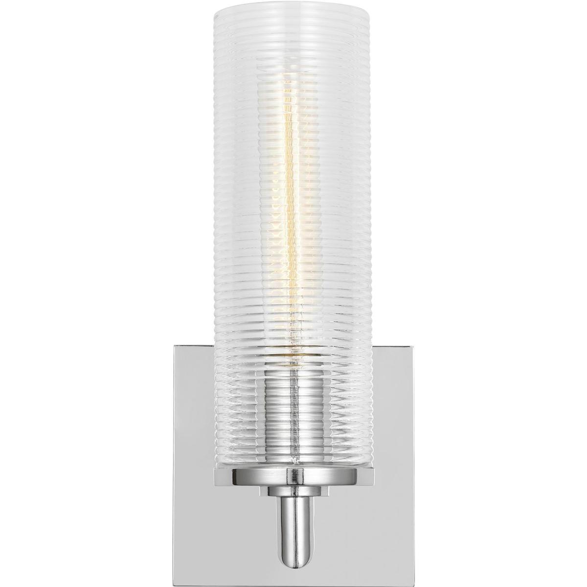 Visual Comfort Studio Collection DJW1101CH Drew & Jonathan Sarita 1 Light 5 inch Chrome Sconce Wall Light, Small