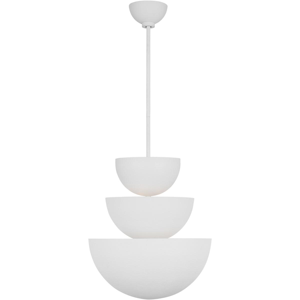Visual Comfort Studio Collection LXC1039CPST Christiane Lemieux Beaunay 9 Light 18 inch Cast Plaster Chandelier Ceiling Light