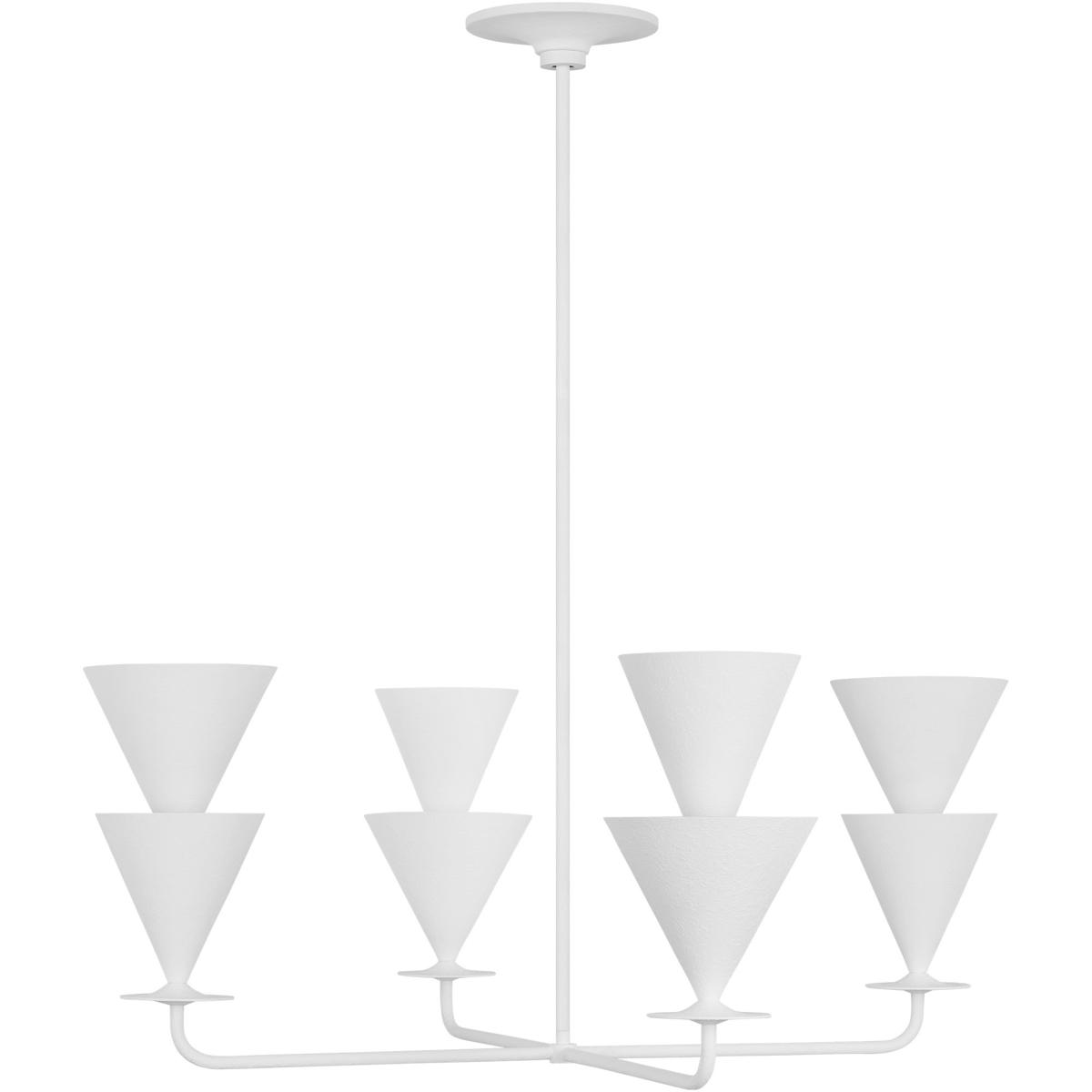 Visual Comfort Studio Collection LXC1084CPST Christiane Lemieux Cornet 4 Light 36 inch Cast Plaster Chandelier Ceiling Light