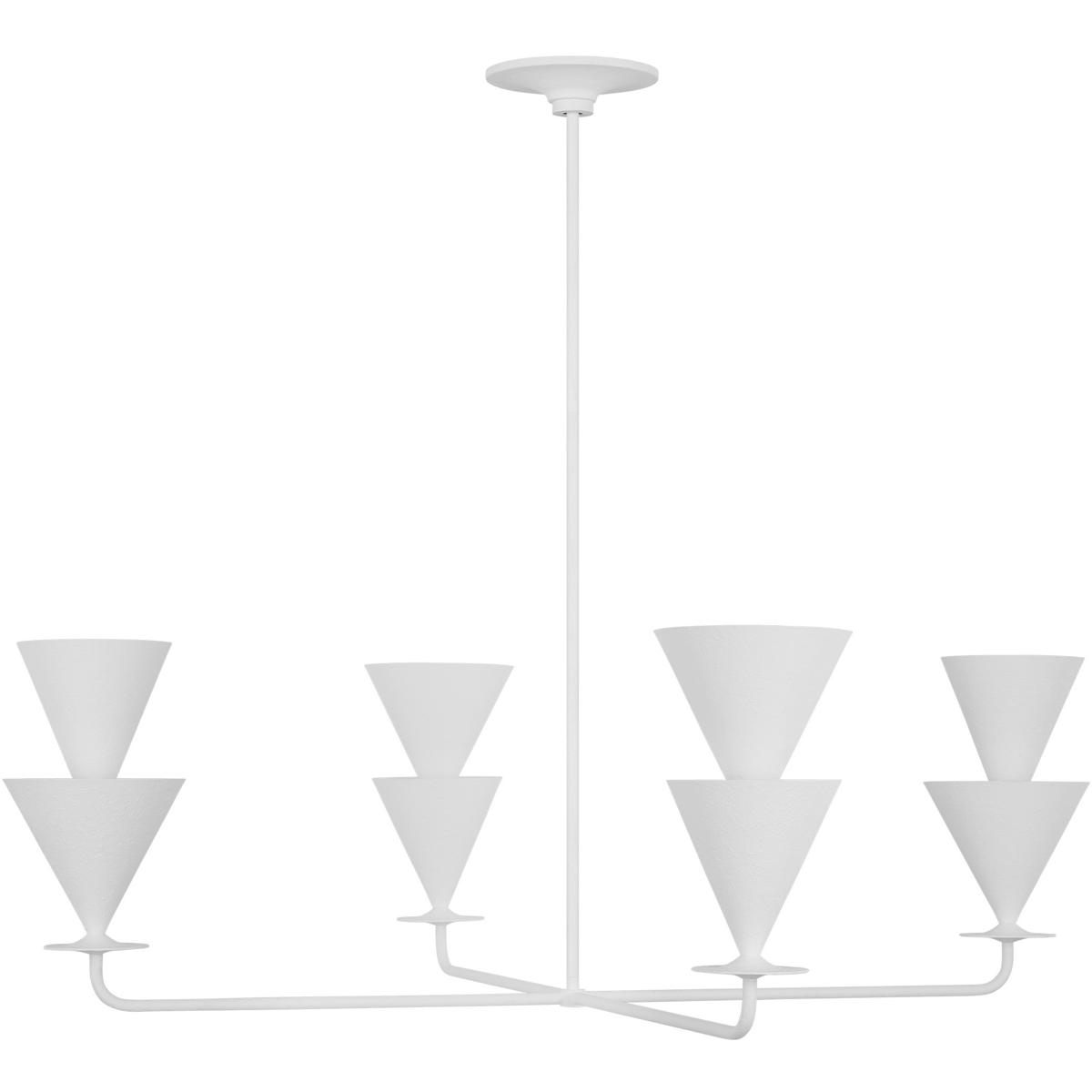Visual Comfort Studio Collection LXC1114CPST Christiane Lemieux Cornet 4 Light 46 inch Cast Plaster Chandelier Ceiling Light