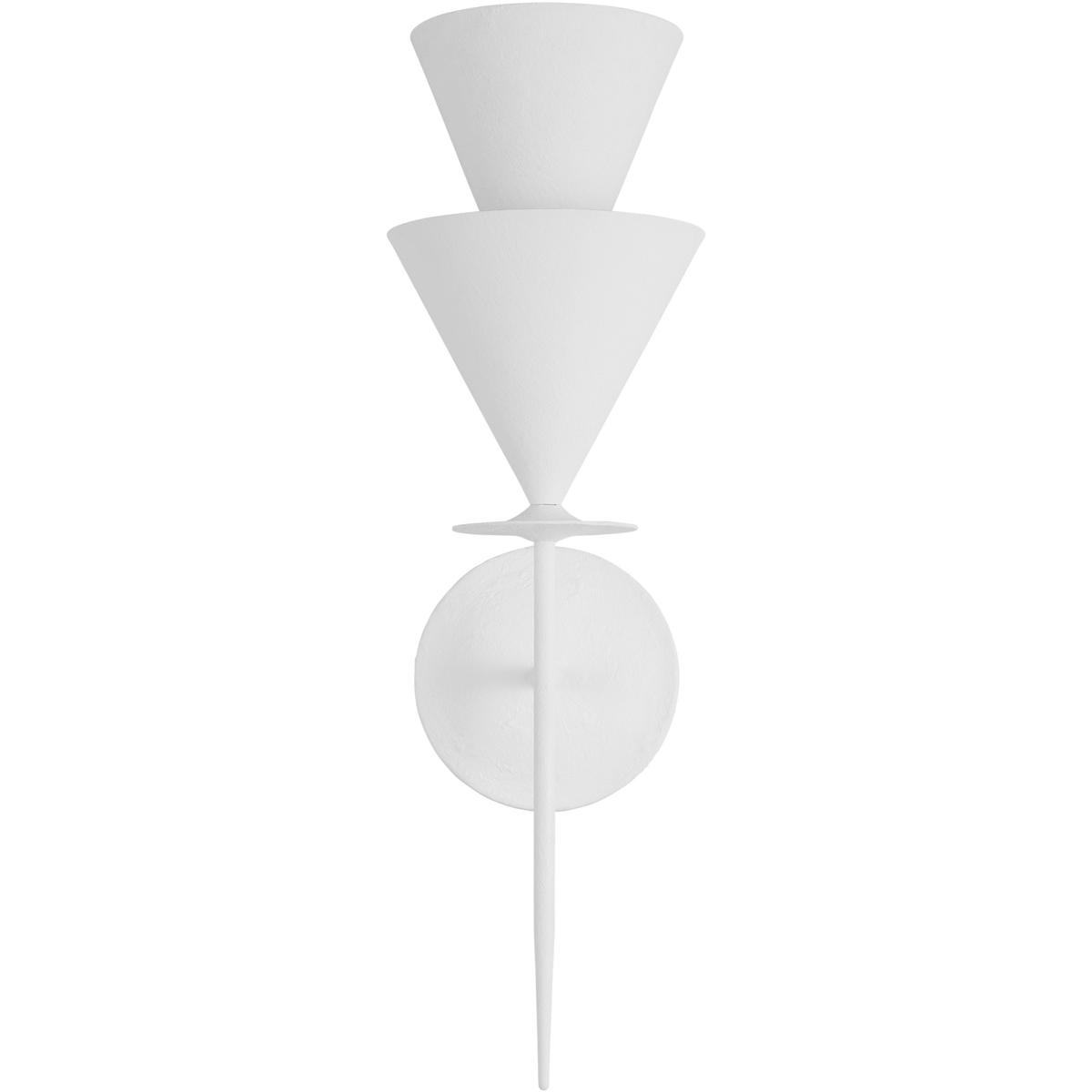 Visual Comfort Studio Collection LXW1041CPST Christiane Lemieux Cornet 1 Light 7 inch Cast Plaster Sconce Wall Light