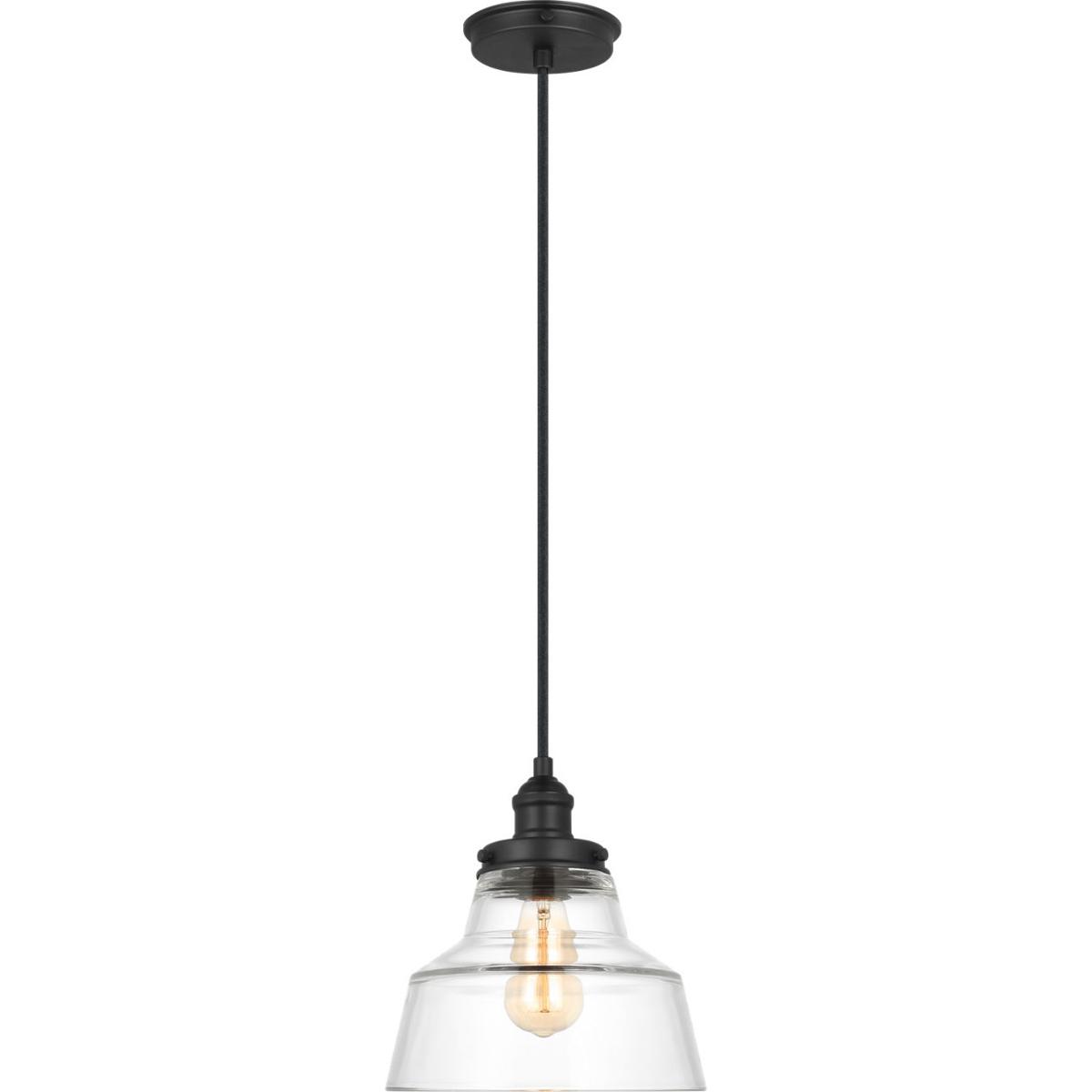 Visual Comfort Studio Collection P1348MBK Sean Lavin Baskin 1 Light 10 inch Midnight Black Pendant Ceiling Light