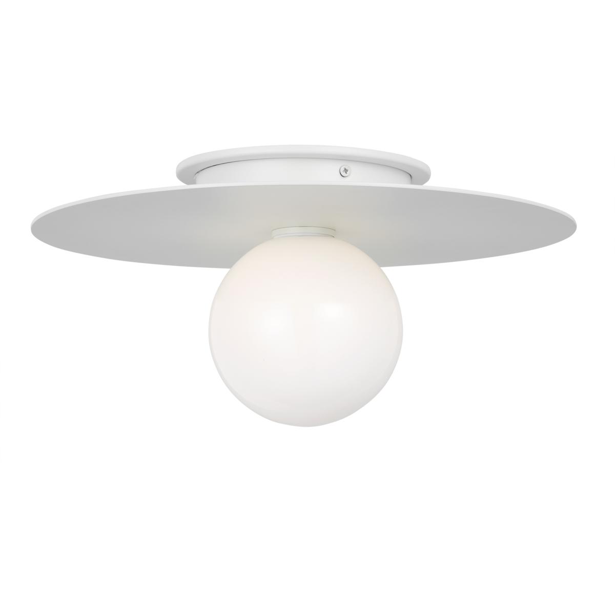 Visual Comfort Studio Collection KF1011MWT Kelly by Kelly Wearstler Nodes 1 Light 14 inch Matte White Flush Mount Ceiling Light