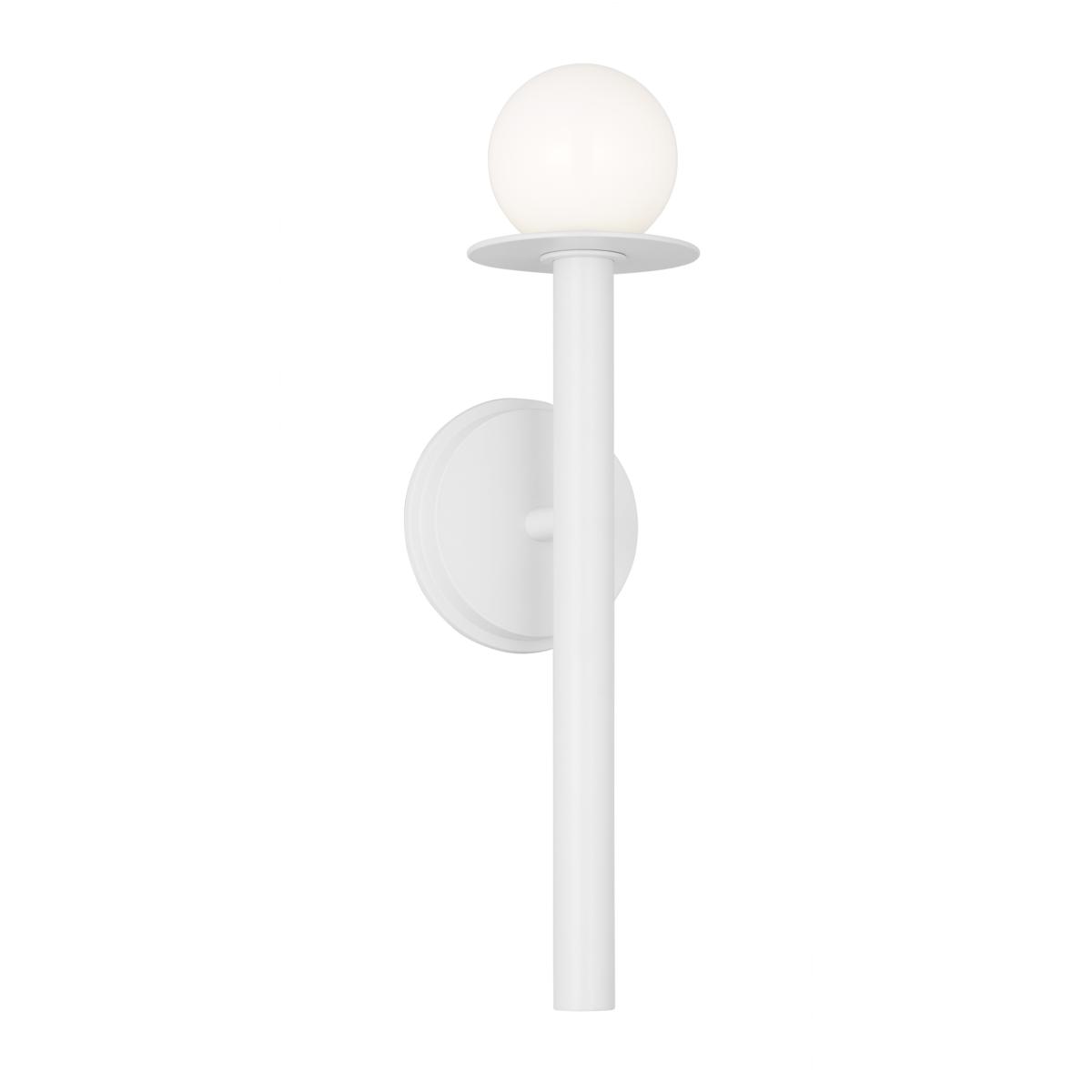 Visual Comfort Studio Collection KW1001MWT Kelly by Kelly Wearstler Nodes 1 Light 4.75 inch Matte White Sconce Wall Light