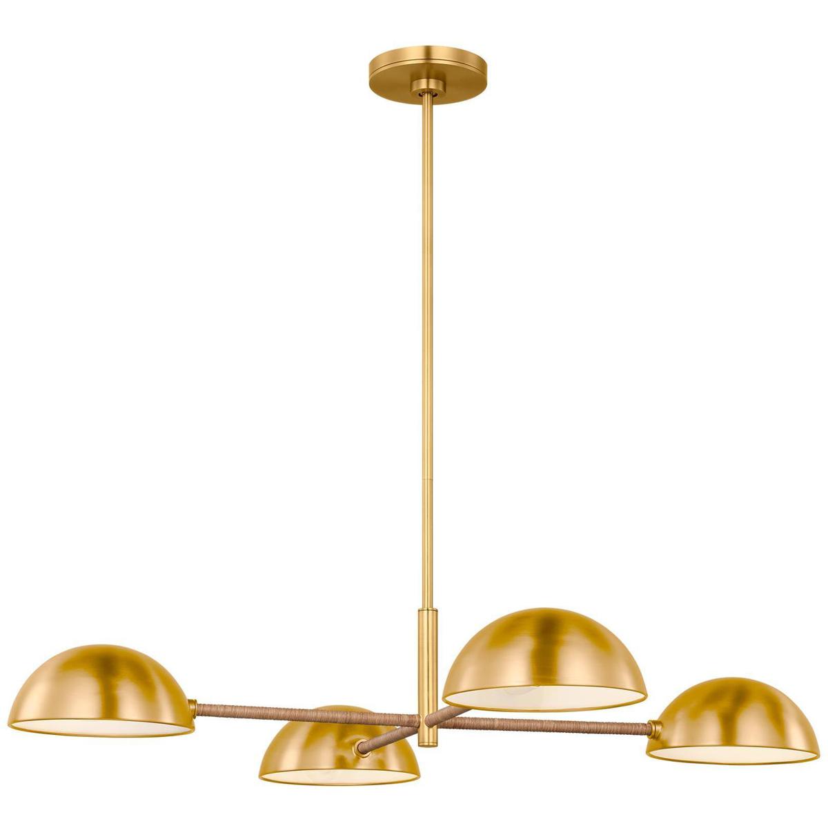 Visual Comfort Studio Collection LXC1134BBS Christiane Lemieux Balleroy 4 Light 3663 inch Burnished Brass Chandelier Ceiling Light