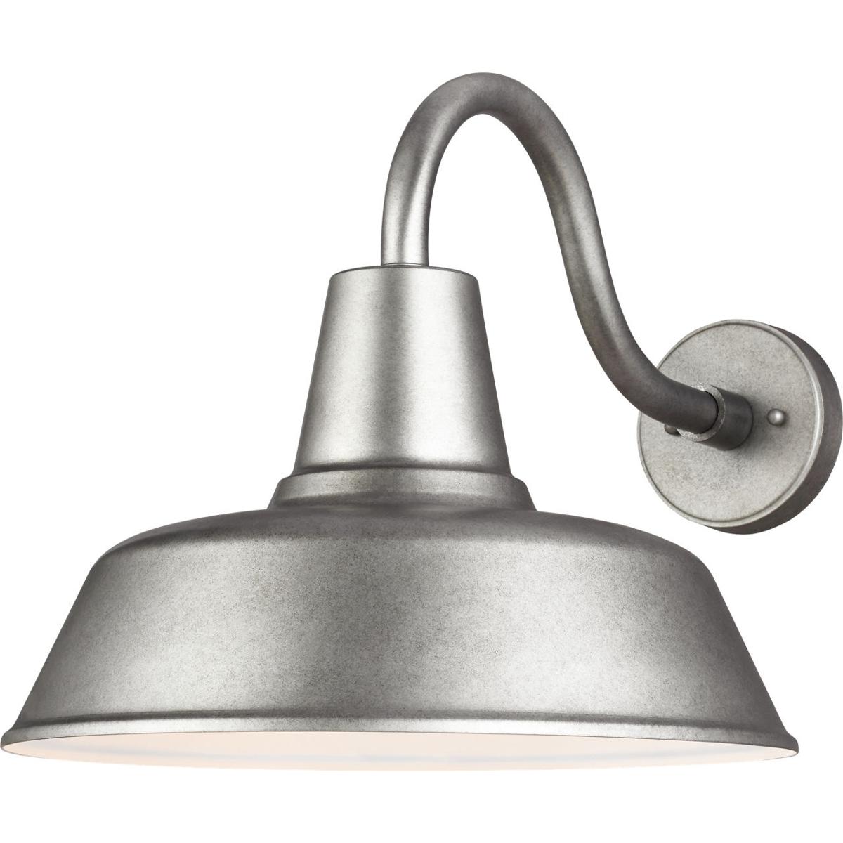 Visual Comfort Studio Collection 8837401-57 Sean Lavin Barn Light 1 Light 15 inch Weathered Pewter Outdoor Wall Lantern, Extra Large