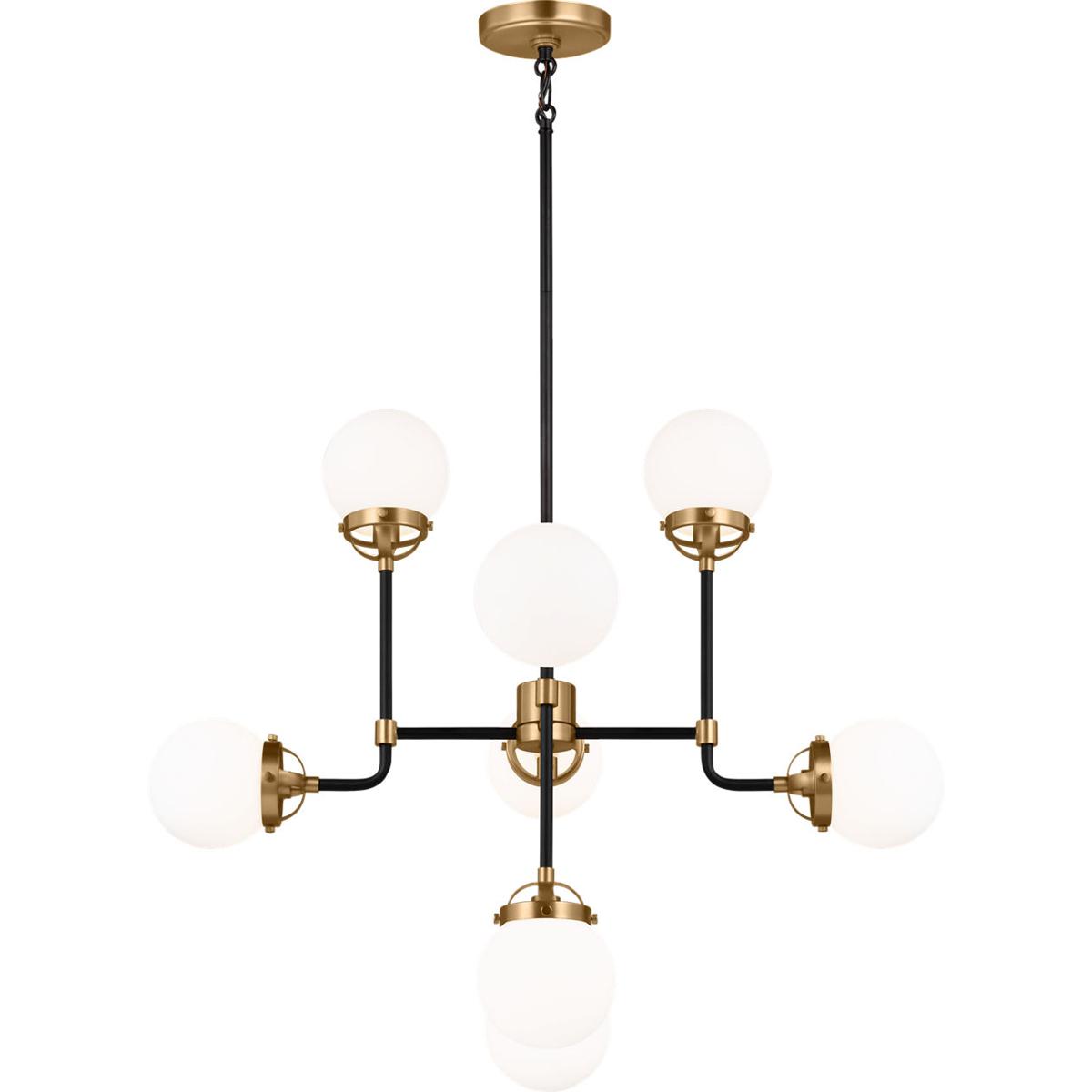 Visual Comfort Studio Collection 3187908EN-848 Ian K. Fowler Cafe LED 32 inch Satin Brass Chandelier Ceiling Light