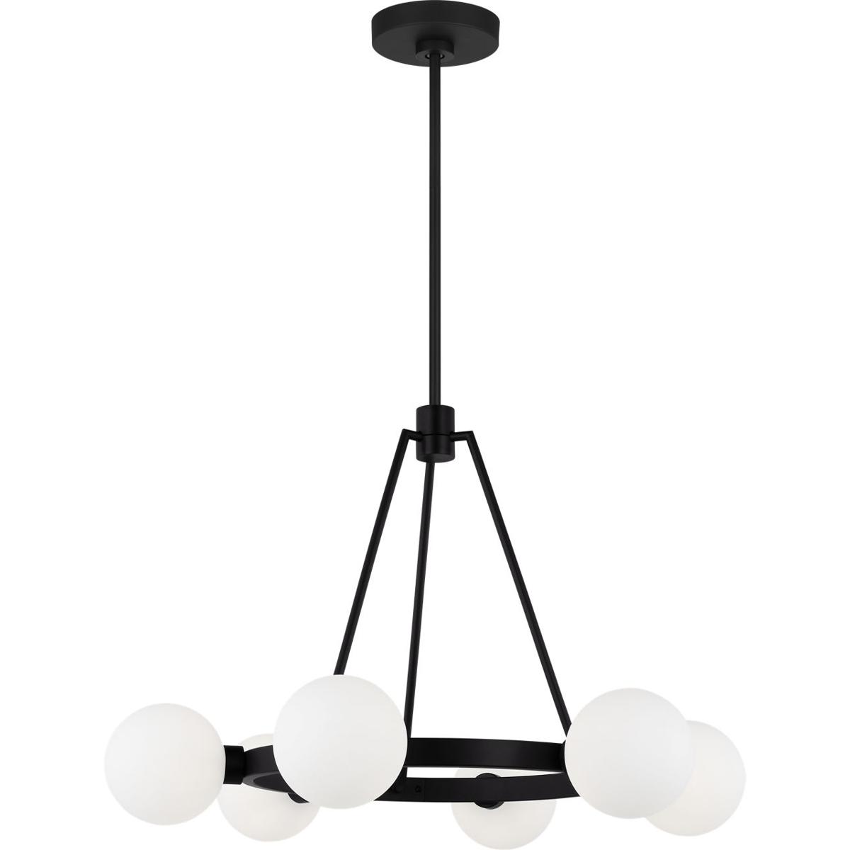 Visual Comfort Studio Collection 3161606-112 Sean Lavin Clybourn 6 Light 26 inch Midnight Black Chandelier Ceiling Light