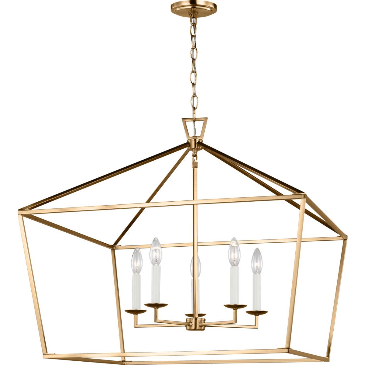 Visual Comfort Studio Collection 5692605EN-848 C&M by Chapman & Myers Dianna LED 28 inch Satin Brass Pendant Ceiling Light