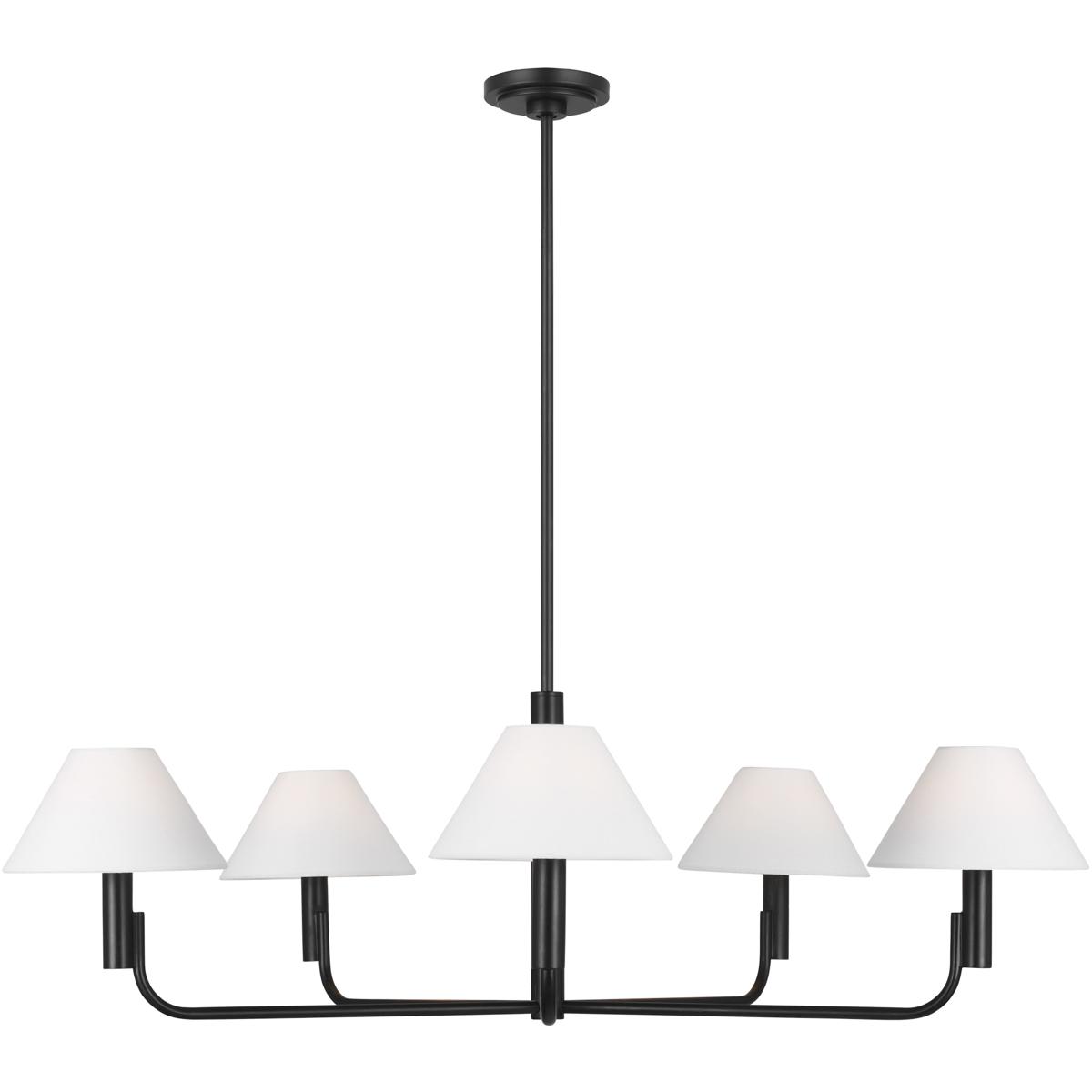 Visual Comfort Studio Collection SLC1005AI Sean Lavin Colfax 5 Light 40.5 inch Aged Iron Chandelier Ceiling Light