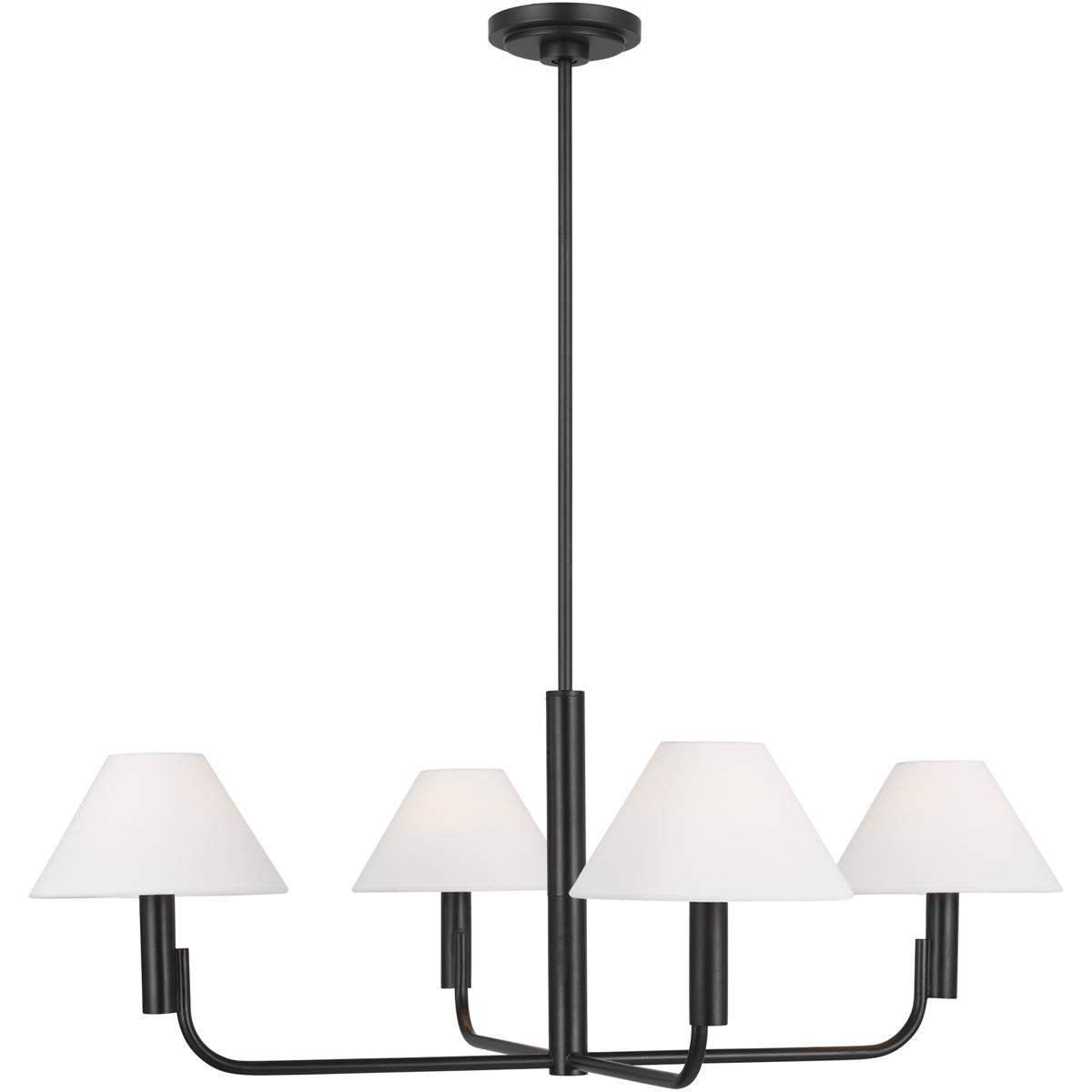 Visual Comfort Studio Collection SLC1014AI Sean Lavin Colfax 4 Light 34.5 inch Aged Iron Chandelier Ceiling Light