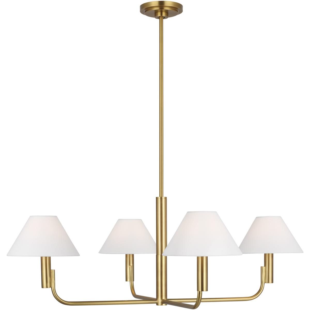 Visual Comfort Studio Collection SLC1014BBS Sean Lavin Colfax 4 Light 34.5 inch Burnished Brass Chandelier Ceiling Light