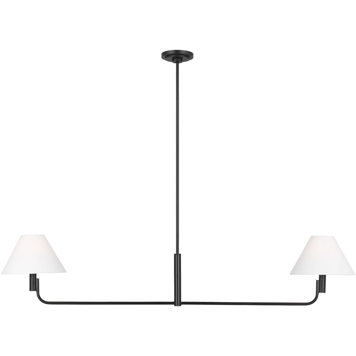 Visual Comfort Studio Collection SLC1022AI Sean Lavin Colfax 2 Light 54.5 inch Aged Iron Linear Chandelier Ceiling Light
