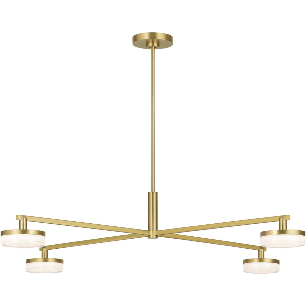 Visual Comfort Studio Collection SLC1084BBS Sean Lavin Khan LED 34 inch Burnished Brass Chandelier Ceiling Light
