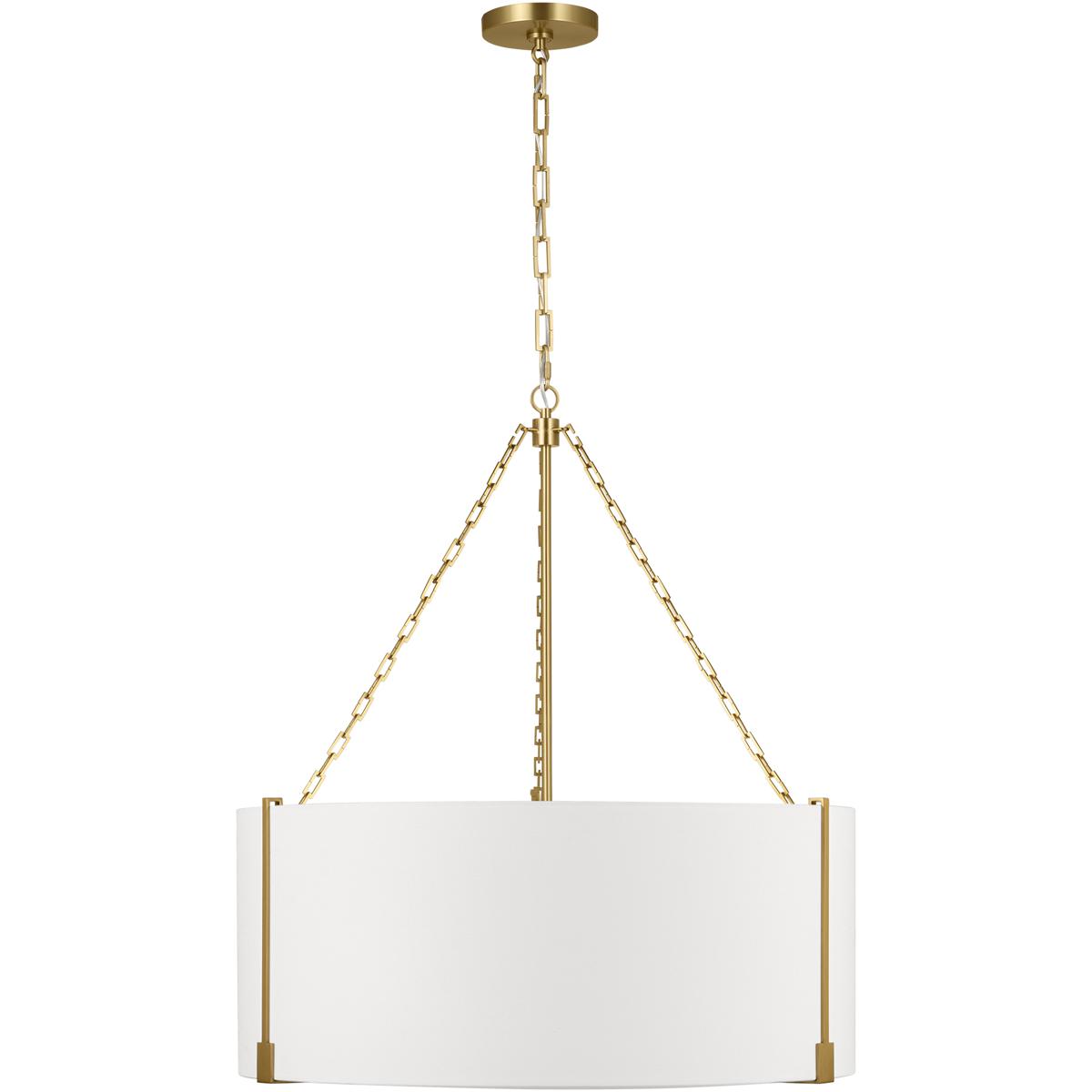 Visual Comfort Studio Collection TFC1123BBS Thom Filicia Bergen 3 Light 28.25 inch Burnished Brass Pendant Ceiling Light
