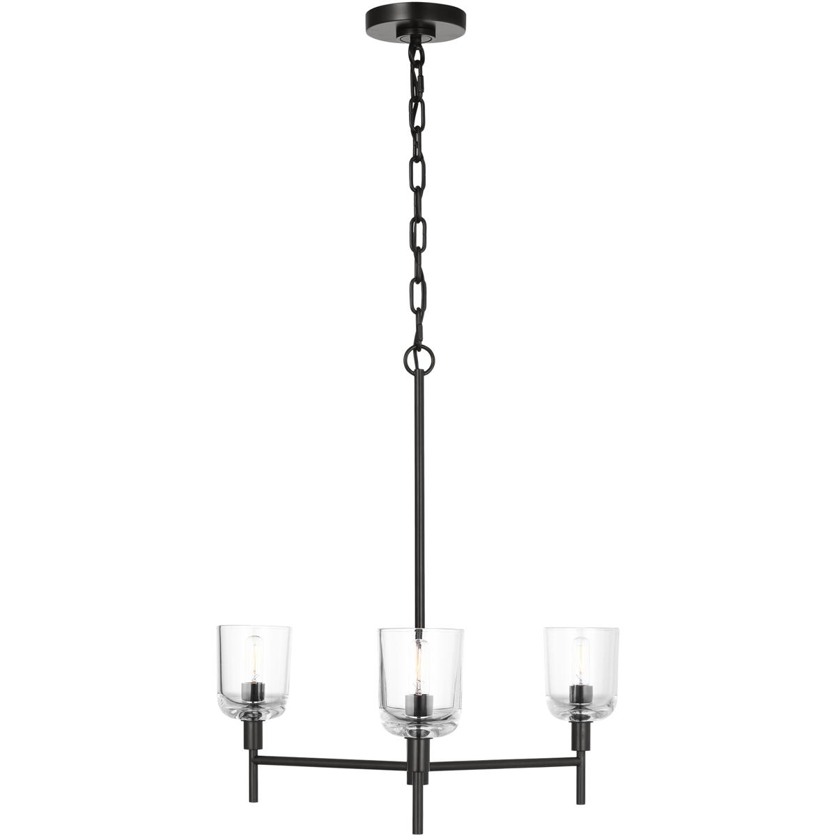 Visual Comfort Studio Collection TFC1143AI Thom Filicia Hartley 3 Light 24 inch Aged Iron Chandelier Ceiling Light