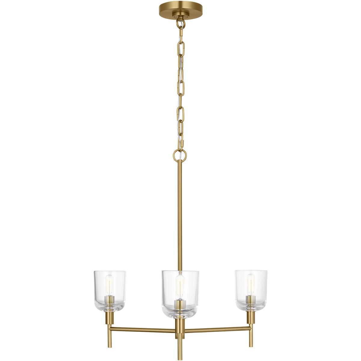 Visual Comfort Studio Collection TFC1143BBS Thom Filicia Hartley 3 Light 24 inch Burnished Brass Chandelier Ceiling Light