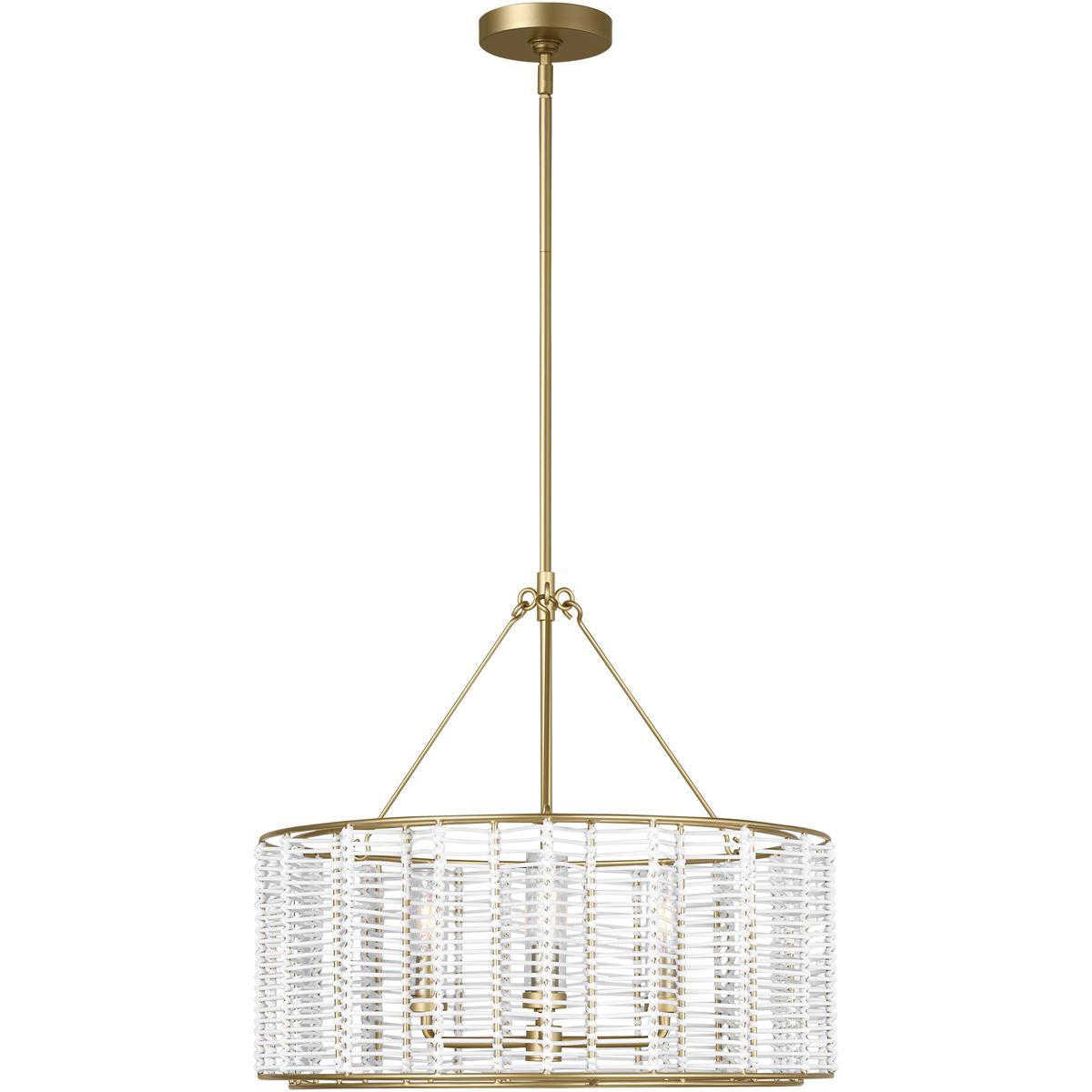 Visual Comfort Studio Collection TFC1163PCB Thom Filicia Winslow 3 Light 23.75 inch Powder-Coated Brass Chandelier Ceiling Light