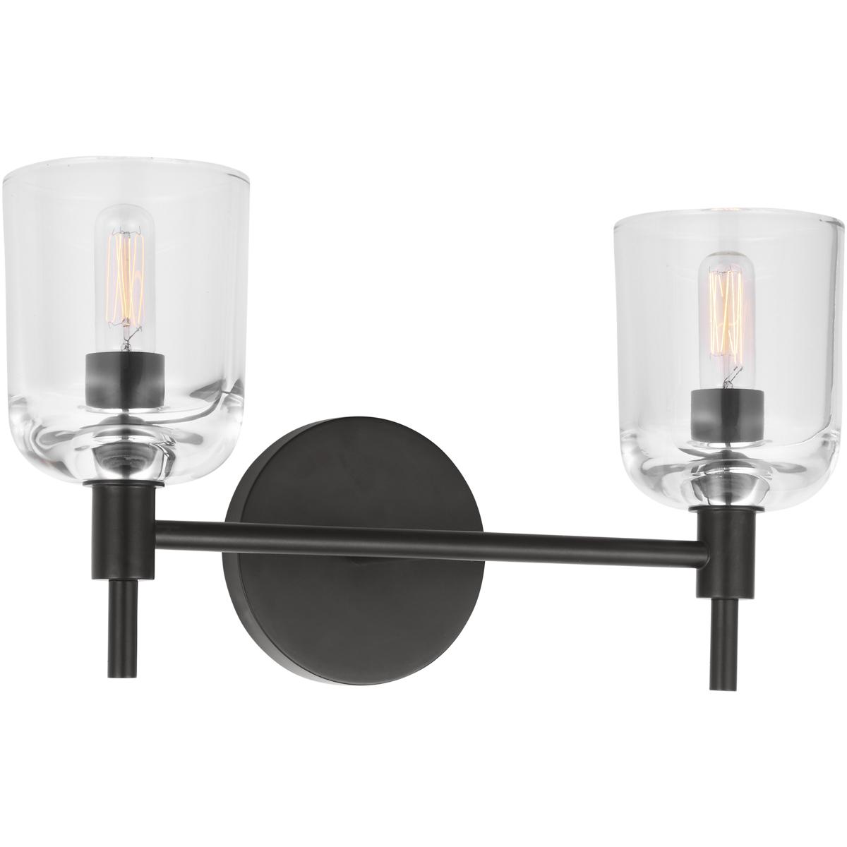 Visual Comfort Studio Collection TFV1002AI Thom Filicia Hartley 2 Light 15 inch Aged Iron Bath Vanity Wall Light
