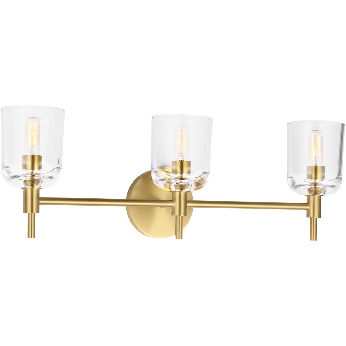 Visual Comfort Studio Collection TFV1003BBS Thom Filicia Hartley 3 Light 24 inch Burnished Brass Bath Vanity Wall Light