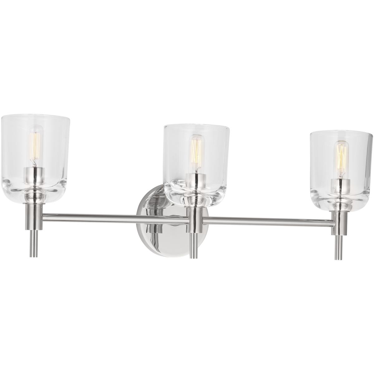 Visual Comfort Studio Collection TFV1003PN Thom Filicia Hartley 3 Light 24 inch Polished Nickel Bath Vanity Wall Light
