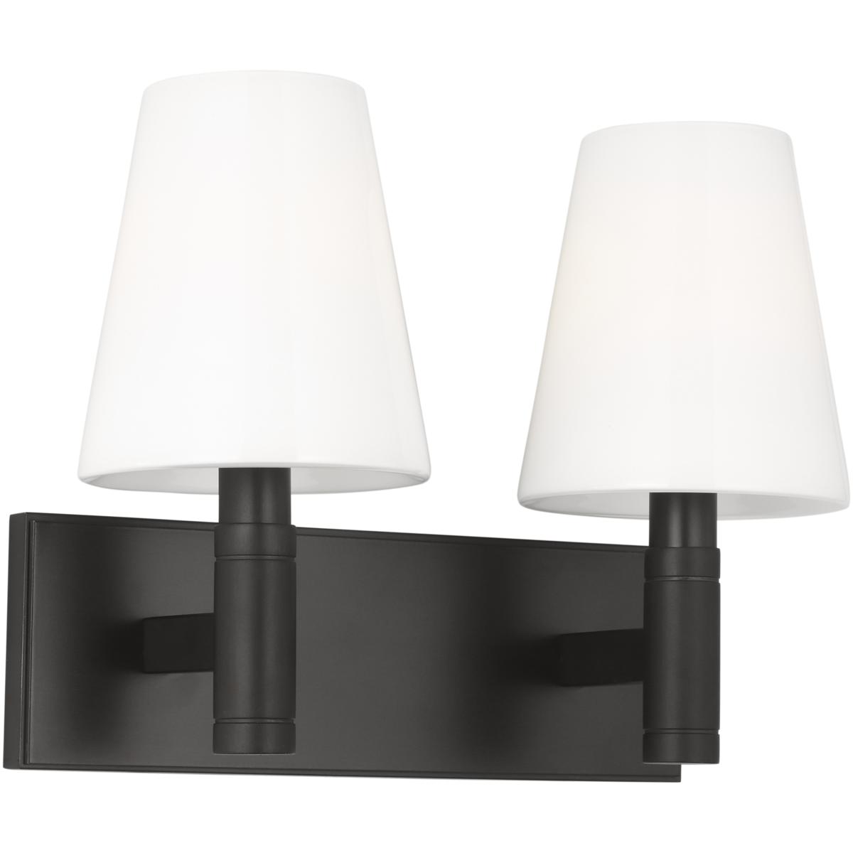 Visual Comfort Studio Collection TV1022AI TOB by Thomas O'Brien Beckham Classic 2 Light 13.25 inch Aged Iron Bath Vanity Wall Light