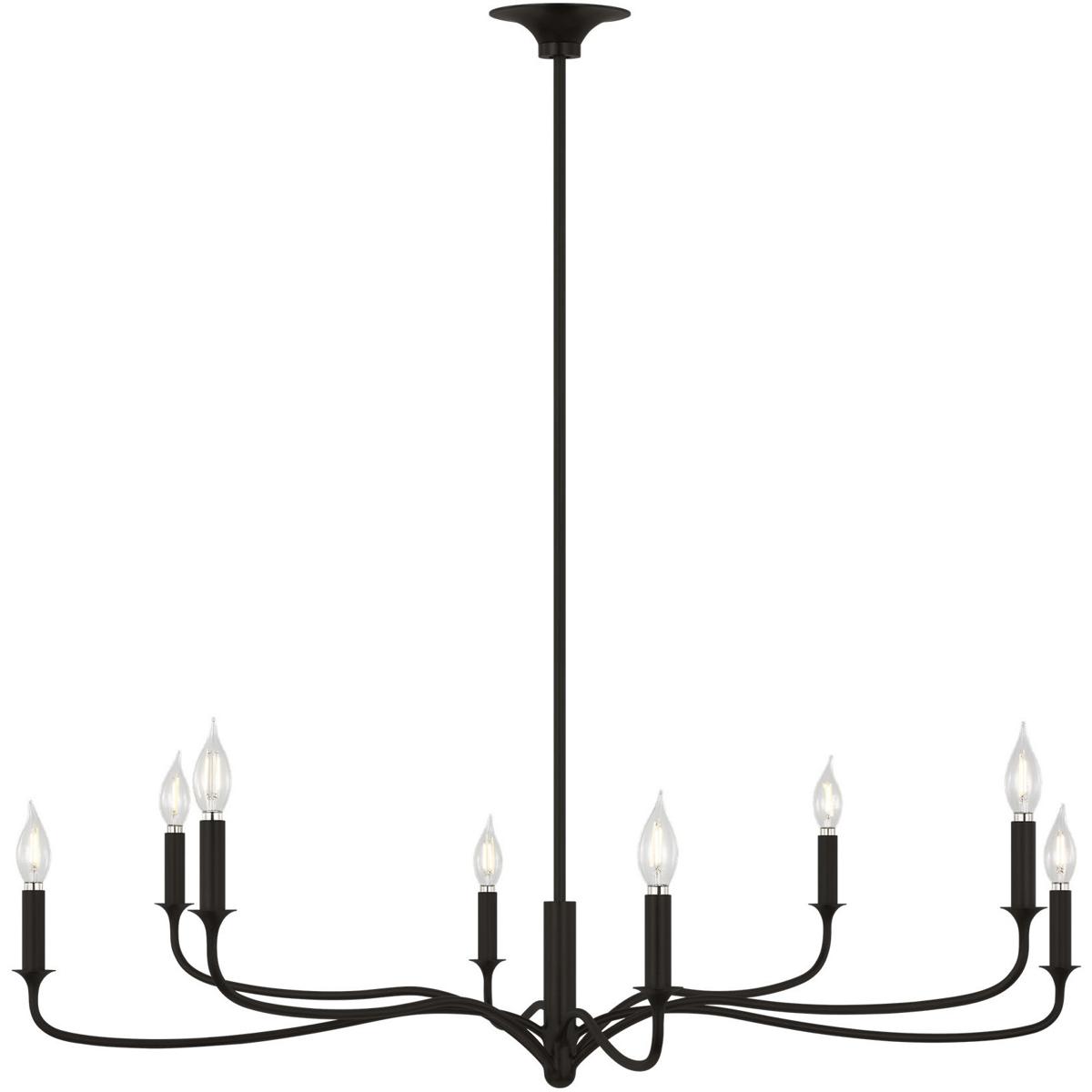 Visual Comfort Studio Collection AC1218AI Alexa Hampton Chatsworth 8 Light 42 inch Aged Iron Chandelier Ceiling Light