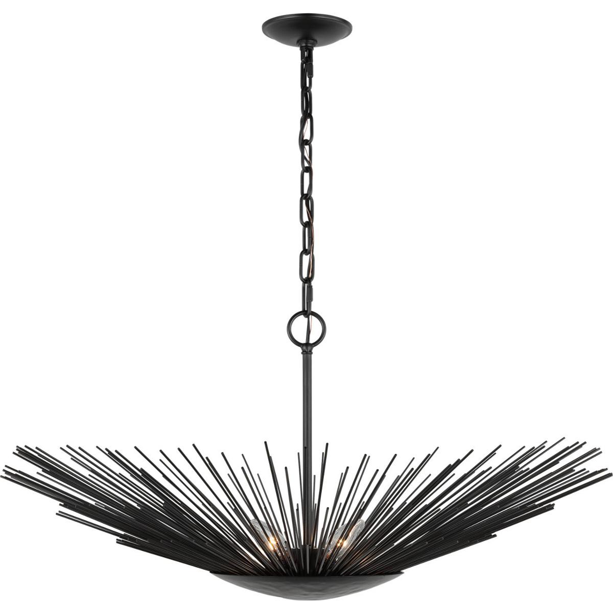 Visual Comfort Studio Collection AP1084AI AH by Alexa Hampton Helios 1 Light 32 inch Aged Iron Pendant Ceiling Light