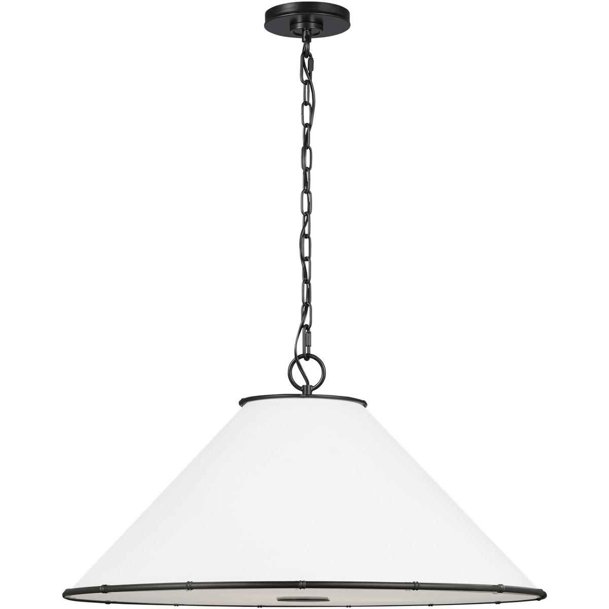 Visual Comfort Studio Collection AP1283AI AH by Alexa Hampton Aldric 3 Light 28 inch Aged Iron Pendant Ceiling Light